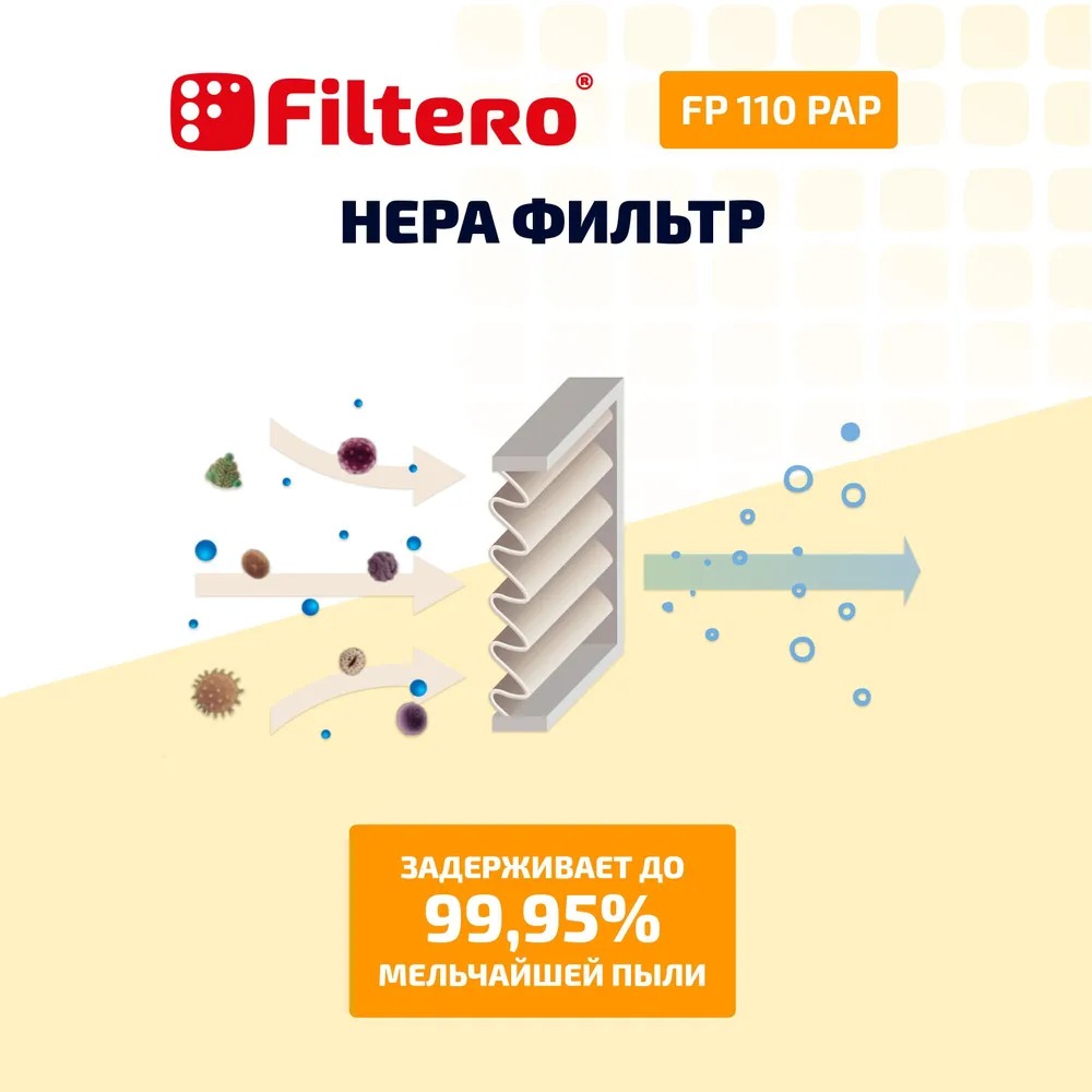 Фильтр для пылесоса Filtero FP 110 PAP Pro — фото 3