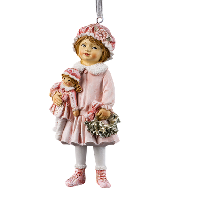 

Елочная игрушка, Decor. Девочка с куклой зефирная / 58986