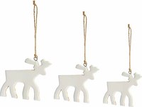 Набор елочных игрушек Tkano New Year Essential Santa reindeers / TK23-NY_SET0009 (3шт) - 