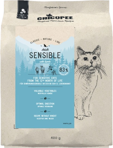 Сухой корм для кошек Chicopee CNL Sensible с ягненком (400г)