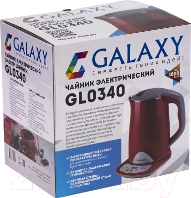 Электрочайник Galaxy GL 0340 (красный)