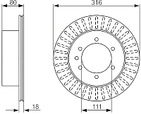 Тормозной диск Bosch 0986479385 - 