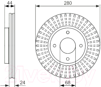 Тормозной диск Bosch 0986479737