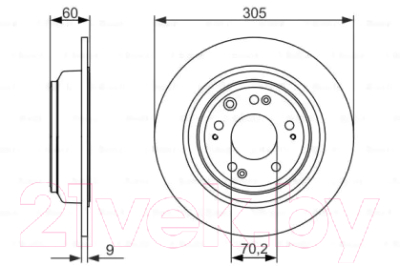 

Тормозной диск Bosch, 0986479740