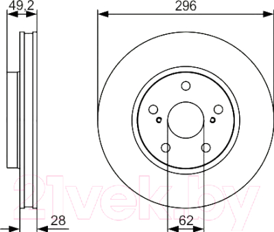 

Тормозной диск Bosch, 0986479S40