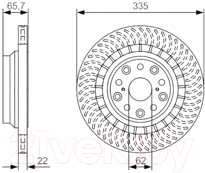 

Тормозной диск Bosch, 0986479T35