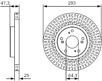 

Тормозной диск Bosch, 0986479B02