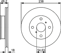 Тормозной диск Bosch 0986479R75