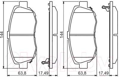 

Тормозные колодки Bosch, 0986494211