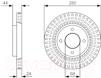 

Тормозной диск Bosch, 0986479U62