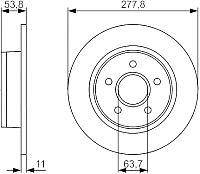 Тормозной диск Bosch 0986479S51 - 