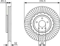 Тормозной диск Bosch 0986479T02 - 