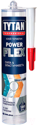 Клей-герметик Tytan Professional Power Flex (290мл, прозрачный)