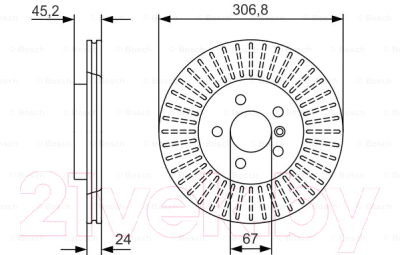 

Тормозной диск Bosch, 0986479C93