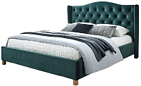Двуспальная кровать Signal Aspen Velvet (зеленый) - 
