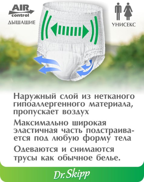 Трусы впитывающие для взрослых Dr.Skipp Standard M-2 (40шт)