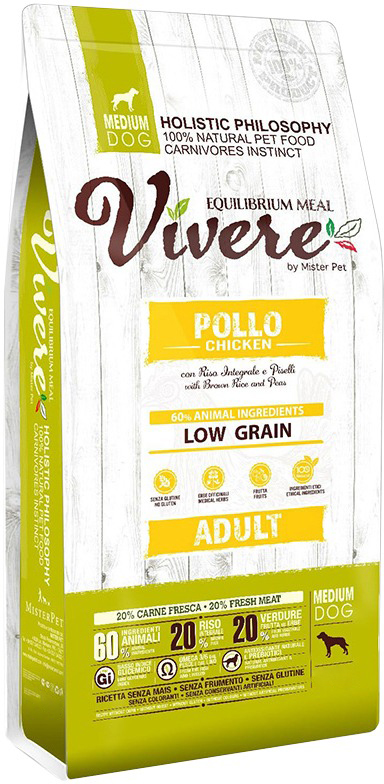 Сухой корм для собак Vivere Medium Adult Chicken (20кг)