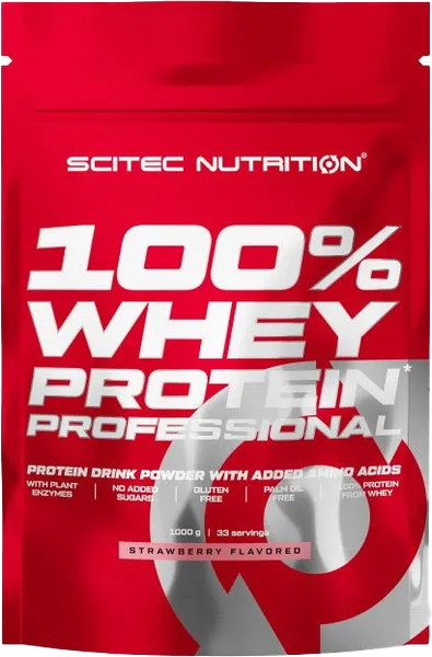 Протеин Scitec Nutrition Whey Protein Prof (1000г, клубника)