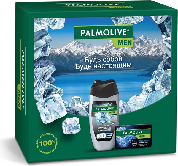 Набор косметики для тела Palmolive Men Арктическ. Ветер и Северный океан Гель д/душа 250мл+Мыло 90г