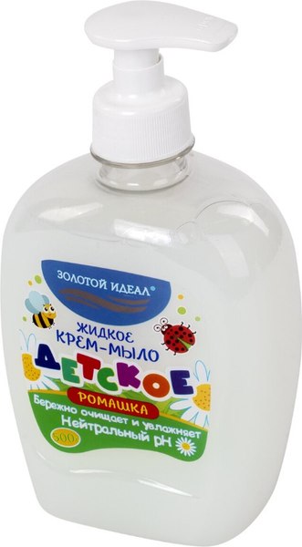 Крем-мыло жидкое детское Золотой идеал Ромашка / 605517 (500г)