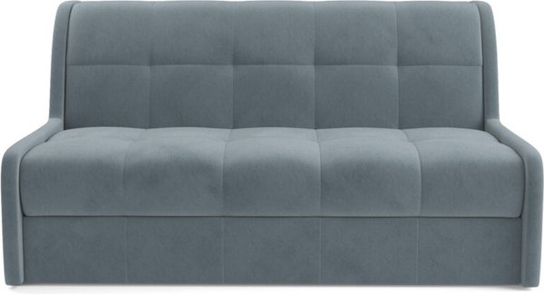Диван Mebel-Ars Аккордеон Барон №6 НПБ 140x200 (велюр серый/синий HB-178/26)