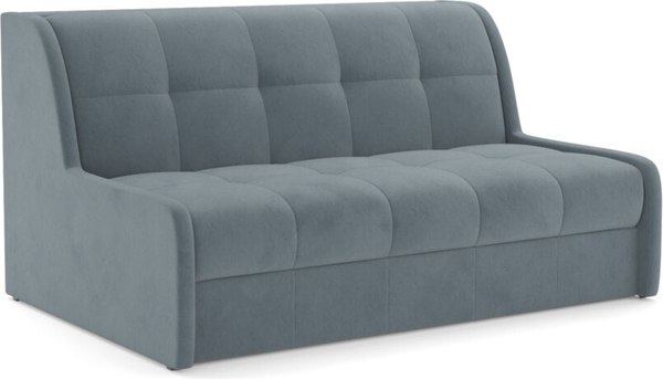 Диван Mebel-Ars Аккордеон Барон №6 НПБ 140x200 (велюр серый/синий HB-178/26)