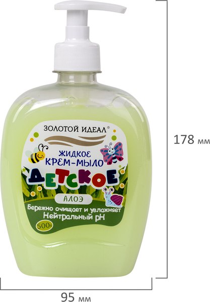 Крем-мыло жидкое детское Золотой идеал Алоэ / 605518 (500г)
