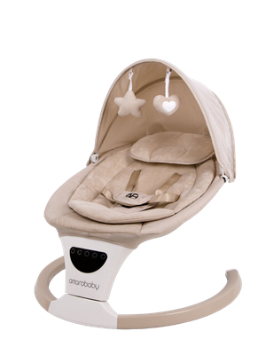 Детский шезлонг Amarobaby Teddy Swing / AB24-22TED/03 (бежевый) - 