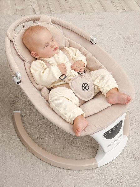 Детский шезлонг Amarobaby Teddy Swing / AB24-22TED/03 (бежевый)