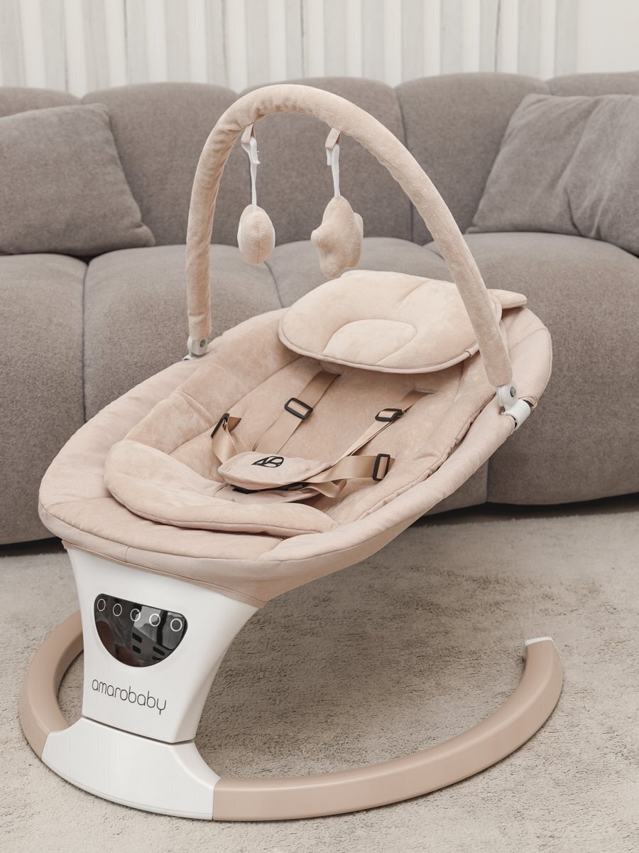 Детский шезлонг Amarobaby Teddy Swing / AB24-22TED/03