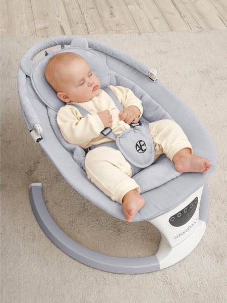 Детский шезлонг Amarobaby Teddy Swing / AB24-22TED/11 (серый)
