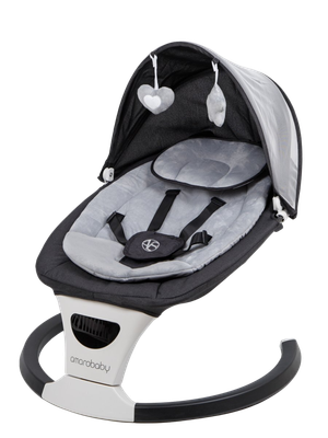 Детский шезлонг Amarobaby Teddy Swing / AB24-22TED/09 (черный) - 