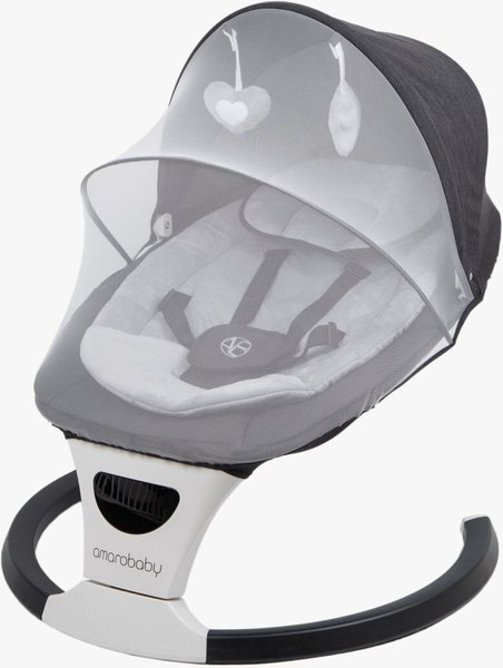 Детский шезлонг Amarobaby Teddy Swing / AB24-22TED/09 (черный)