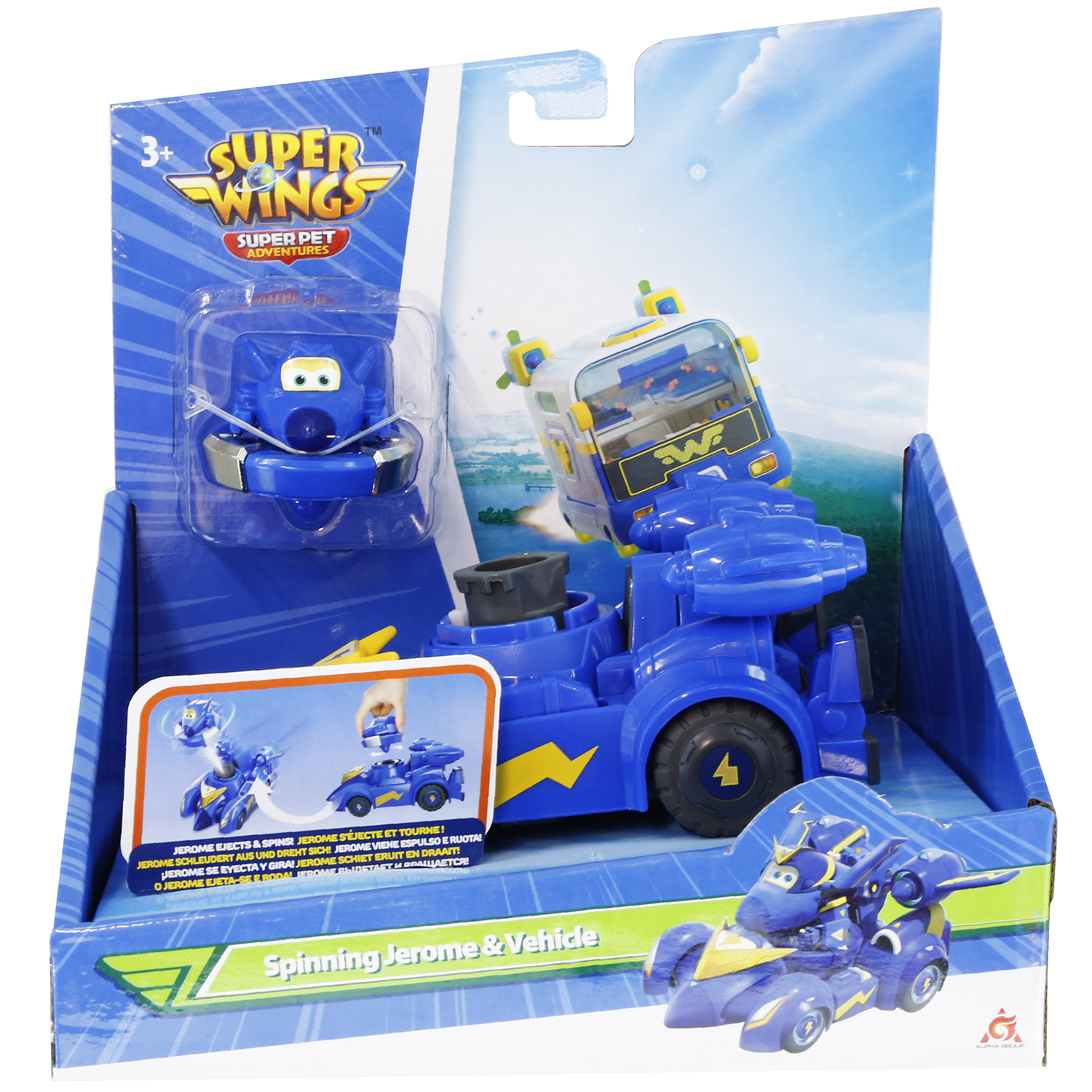 Автомобиль игрушечный Super Wings Машинка с вращающимся Джеромом / EU770330