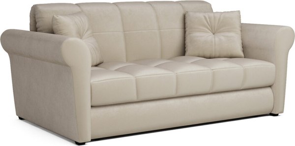 Диван Mebel-Ars Аккордеон Гранд НПБ 120x200 (бархат бежевый Star Velvet 6 Light Beige)