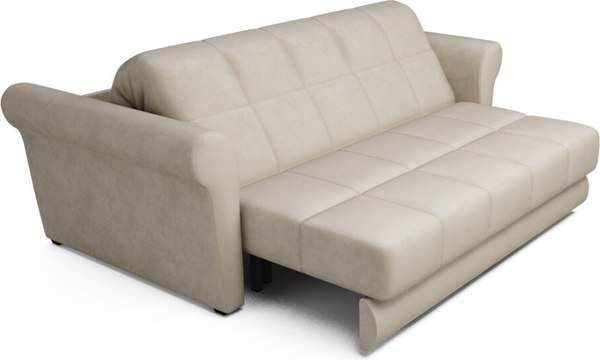 Диван Mebel-Ars Аккордеон Гранд НПБ 120x200 (бархат бежевый Star Velvet 6 Light Beige)