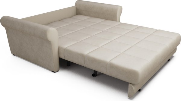 Диван Mebel-Ars Аккордеон Гранд НПБ 120x200 (бархат бежевый Star Velvet 6 Light Beige)