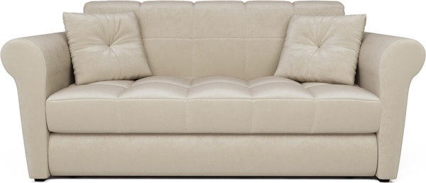Диван Mebel-Ars Аккордеон Гранд НПБ 120x200 (бархат бежевый Star Velvet 6 Light Beige)