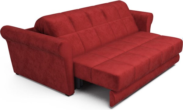 Диван Mebel-Ars Аккордеон Гранд НПБ 120x200 (бархат красный Star Velvet 3 Dark Red)