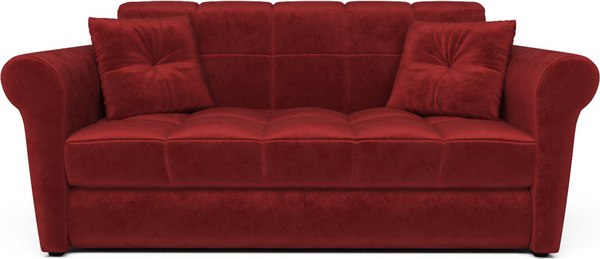 Диван Mebel-Ars Аккордеон Гранд НПБ 120x200 (бархат красный Star Velvet 3 Dark Red)
