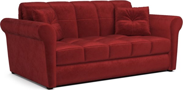 Диван Mebel-Ars Аккордеон Гранд НПБ 120x200 (бархат красный Star Velvet 3 Dark Red)