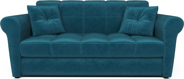 Диван Mebel-Ars Аккордеон Гранд НПБ 120x200 (бархат синий/зеленый Star Velvet 43 Black Green)