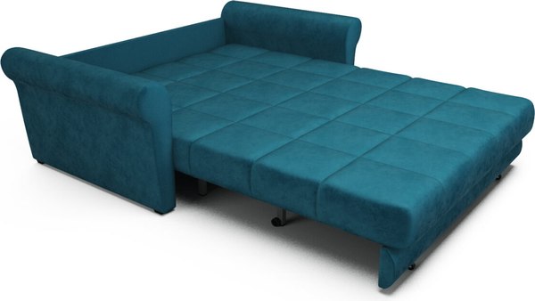 Диван Mebel-Ars Аккордеон Гранд НПБ 120x200 (бархат синий/зеленый Star Velvet 43 Black Green)
