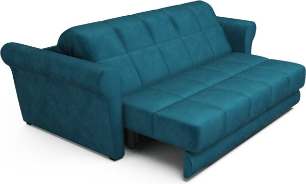 Диван Mebel-Ars Аккордеон Гранд НПБ 120x200 (бархат синий/зеленый Star Velvet 43 Black Green)