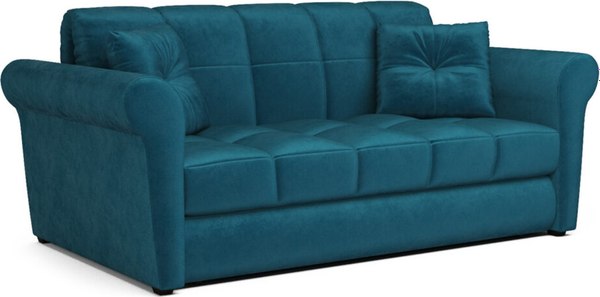 Диван Mebel-Ars Аккордеон Гранд НПБ 120x200 (бархат синий/зеленый Star Velvet 43 Black Green)