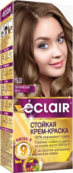 Крем-краска для волос Eclair 5.3 (золотистый орех)