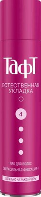 Лак для укладки волос Тафт Естественная укладка (225мл) - 