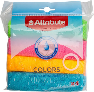Набор салфеток хозяйственных Attribute Multi Colors ACA114 (4шт) - 