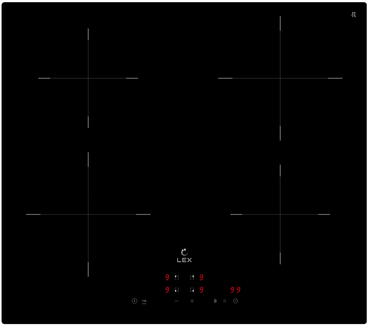 Индукционная варочная панель Lex EVI 640A BL