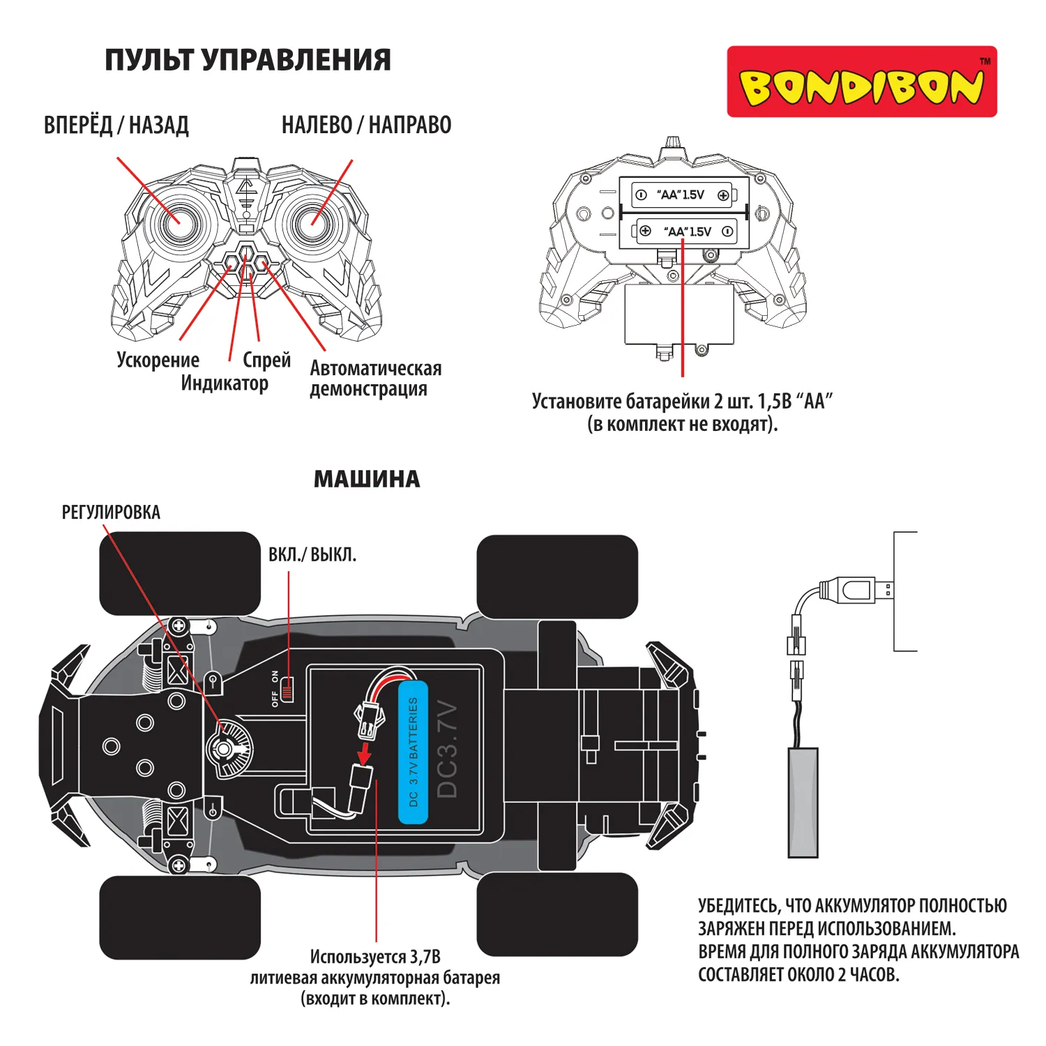 Радиоуправляемая игрушка Bondibon Джип-Триал / ВВ6489